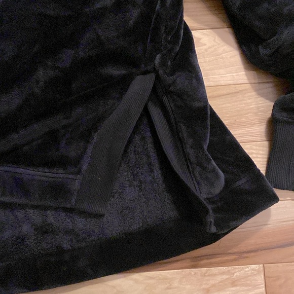 Athleta S Black Double Cozy Karma Funnel Neck Pullover Sweatshirt Women's Small - Picture 2 of 5